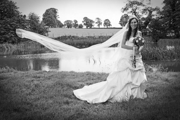 Bride at our wedding venue in Pembrokeshire